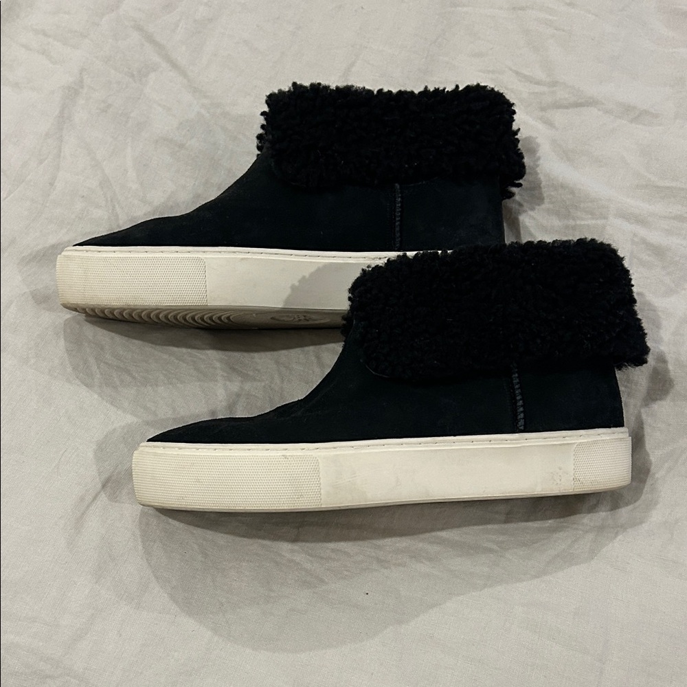 UGG Black Shearling-Lined Sneakers